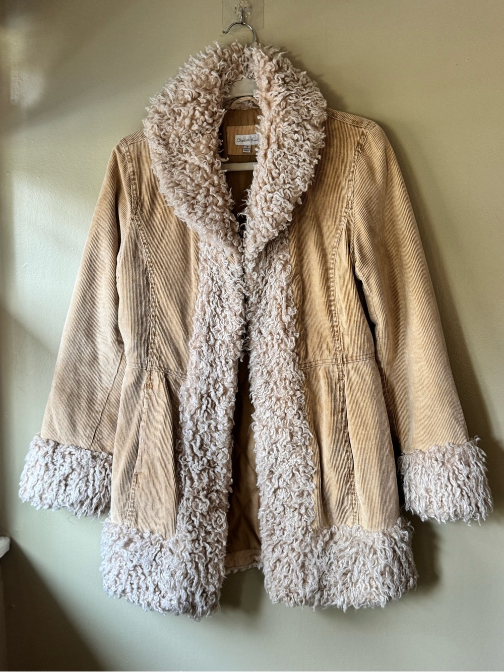 Charlotte Russe Beige Faux Shearling Teddy Jacket
